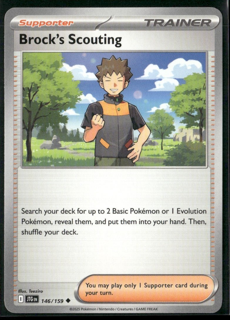 Brock's Scouting 146/159 Journey Together Pokémon TCG