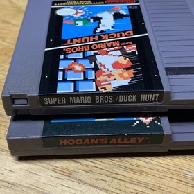 2 NES Nintendo Lot Super Mario Bros. Duck Hunt W Manual & Hogan&rsquo;s Alley Games