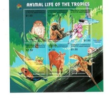  Grenadines 2001  -  Animal Life of the Tropics   - Sheet of six   - MNH