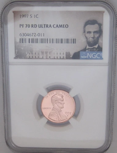 1997-S Lincoln Memorial Cent NGC PF70 RED ULTRA CAMEO - PERFECT GRADE GEM PROOF