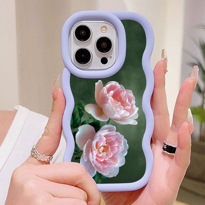 For Various Phone Cute Wave Luxury Flower ShockProof Case Cover Hot Women Girls