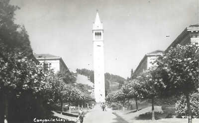 C1940s University Of California Campus Scene On Campanile Way  RPPC Berkeley CA