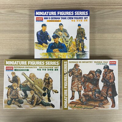 WWII GERMAN INFANTRY TANK CREW ACADEMY 1:35 MODEL KITS 1370 1371 1378 SEALED SET | eBay