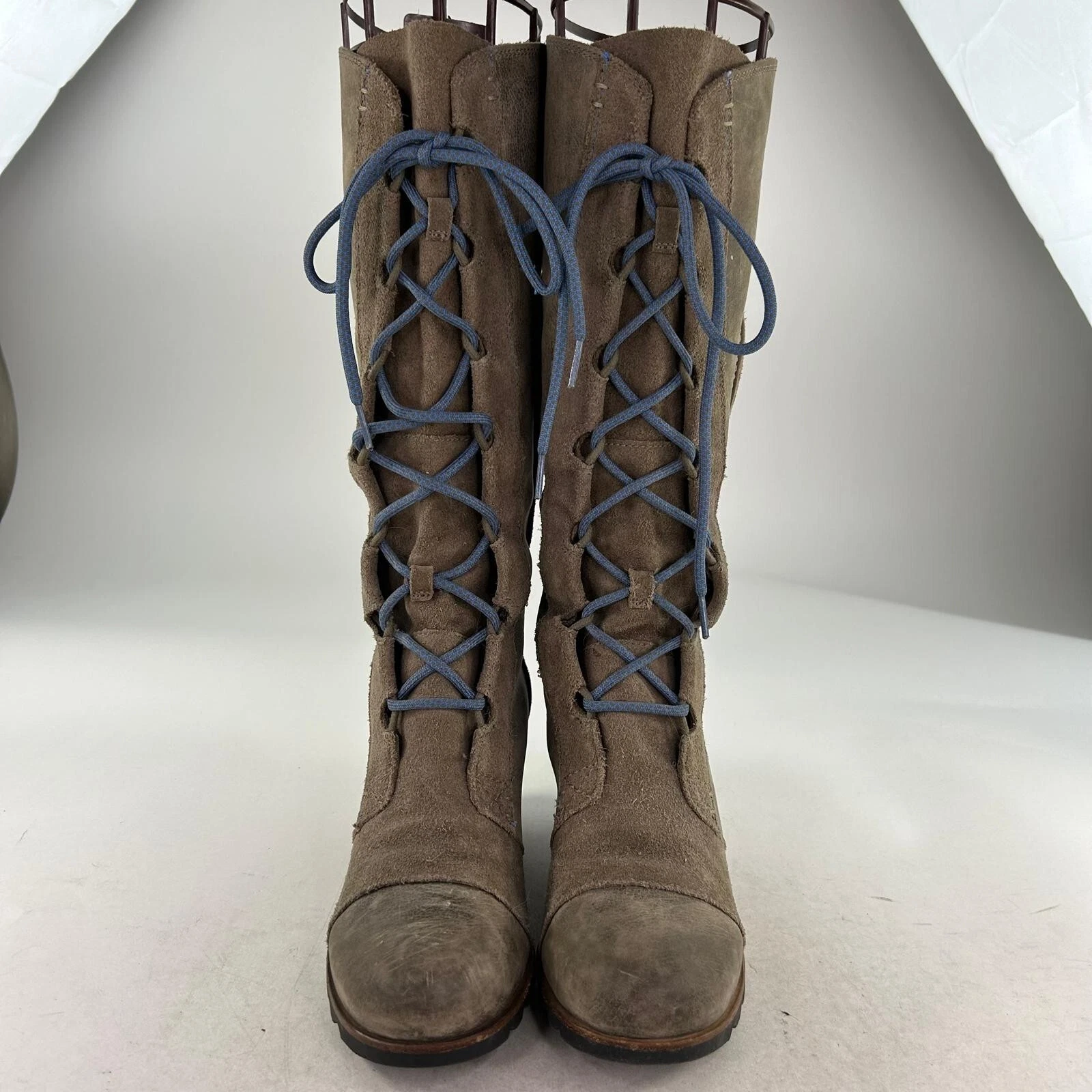 sorel cate the great wedge lace-up tall boots