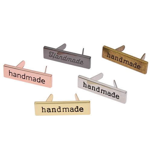 10Pcs Handmade Metal Labels Clothing Jeans Shoes Bag Tags Sewing Accessories DIY - Picture 6 of 17