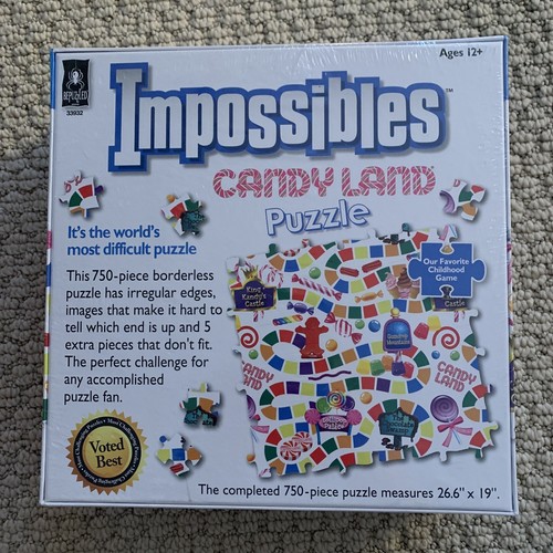 New Bepuzzled Impossibles Candy Land 750Pc Jigsaw Puzzle No Edge Extra