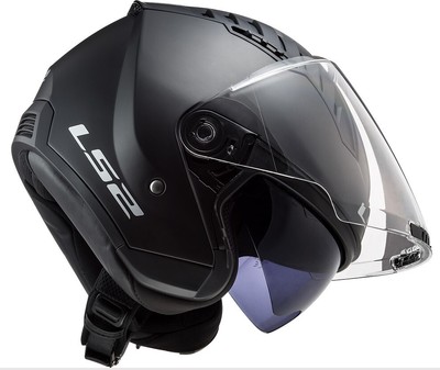LS2 Matte Black Copter Open Face Street Helmet 600-1012 (SM)