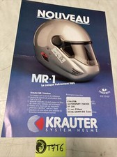 Helmet Motorcycle Krauter MR1 1985 Booklet Sale Catalogue Leaflet Advert Mr. 1