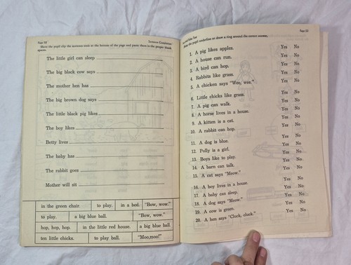 Primer Seatwork Workbook For Kindergarten Unused 1947 - Picture 8 of 10