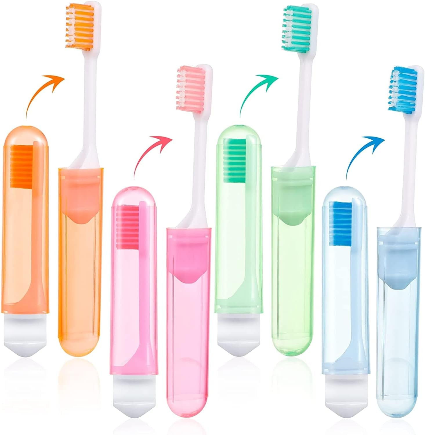8 Pack Travel Toothbrush,Mini Travel Toothbrush,Portable Tra