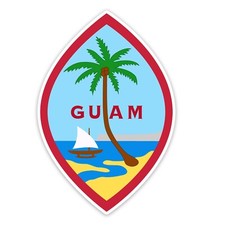 Guam Oval Sticker Flag Country Gu Waterproof Vinyl Decal Stickers Cars Guamanian