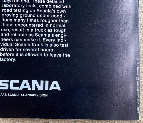 c1974 Scania in Britain original sales brochure - Bild 10 von 10