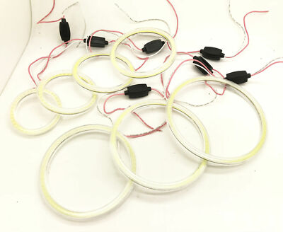 2X 100mm-120mm COB Auto Scheinwerfer Angel Eyes Licht LED Halo Rings Lampen