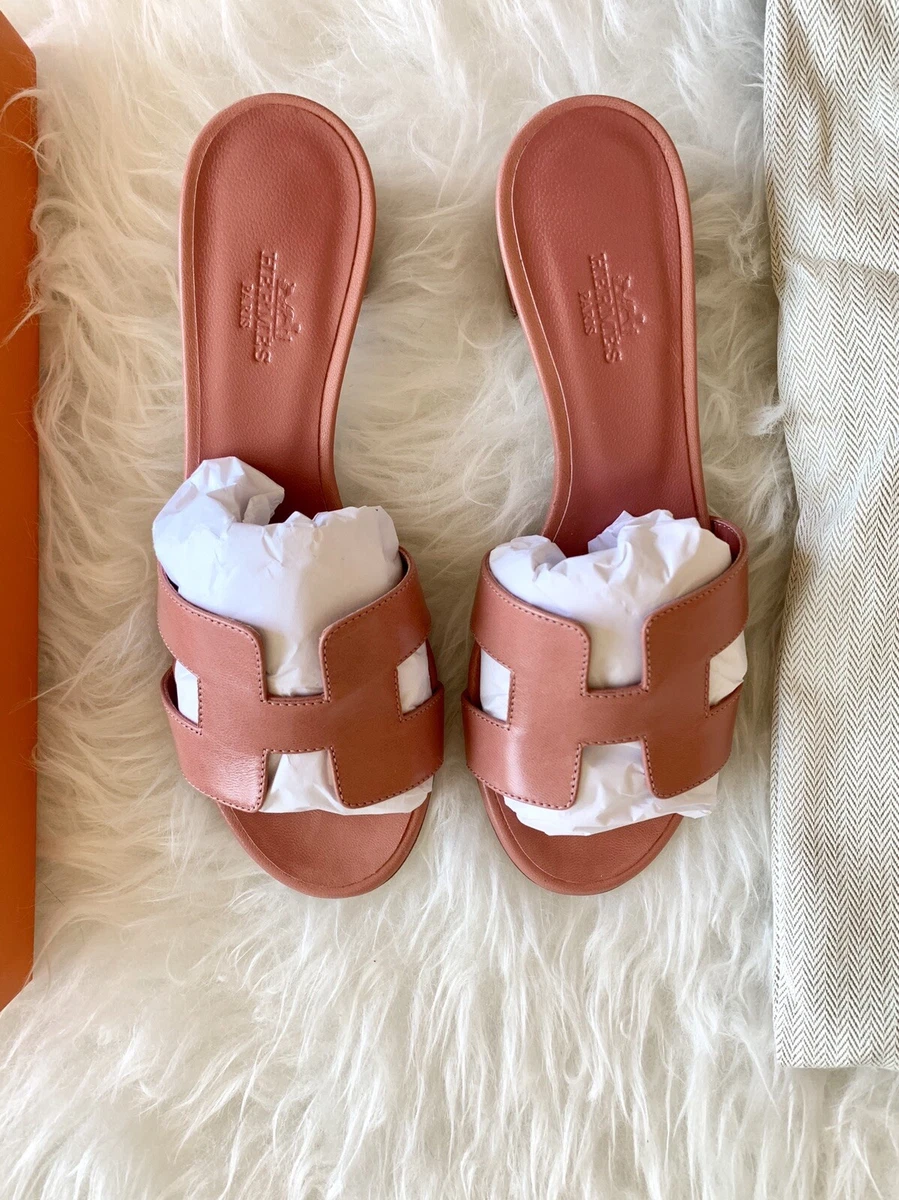 NIB Hermes Oasis Sandals Rouge Blush Size 36/6 | eBay