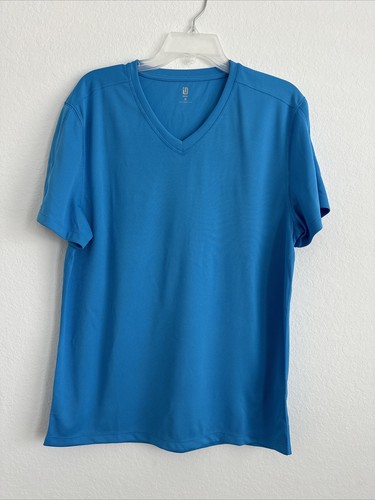 Ideology Performance Birdseye Mesh V-Neck T-Shirt Size M -Blue Paradise- - Picture 2 of 4
