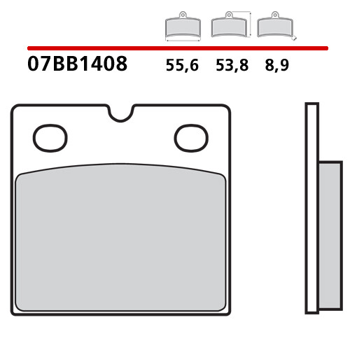 Paire Plaquettes de Frein Avant BREMBO Moto Guzzi Californie 1100 94>97 - Photo 1/7