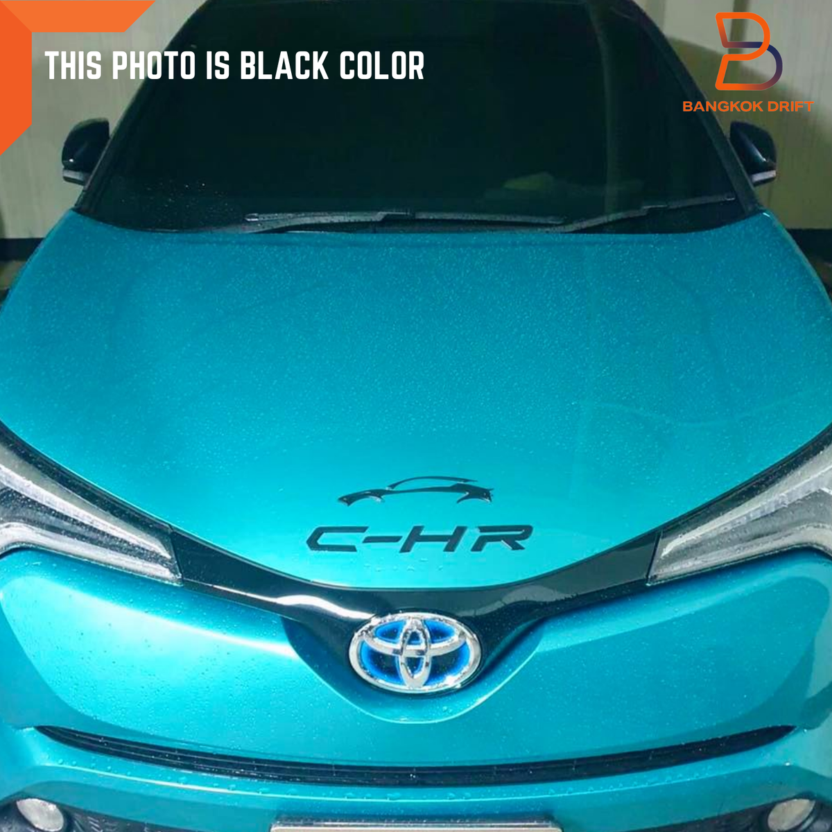BLUE RED C-HR FRONT HOOD 3D ACRYLIC LOGO EMBLEM BADGE LETTER For