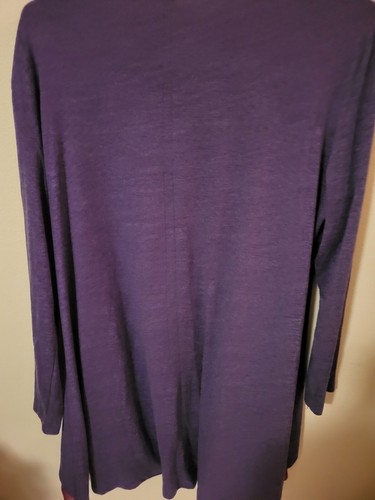 Faded Glory Womens Xl Tunic Purple Mauve Marled L Sleeve 35 L 26 Across Front P - Picture 21 of 24