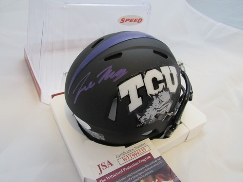 Trevon Moehrig Las Vegas Raiders TCU Horned Frogs Signed Autograph Mini Helmet - Picture 2 of 4