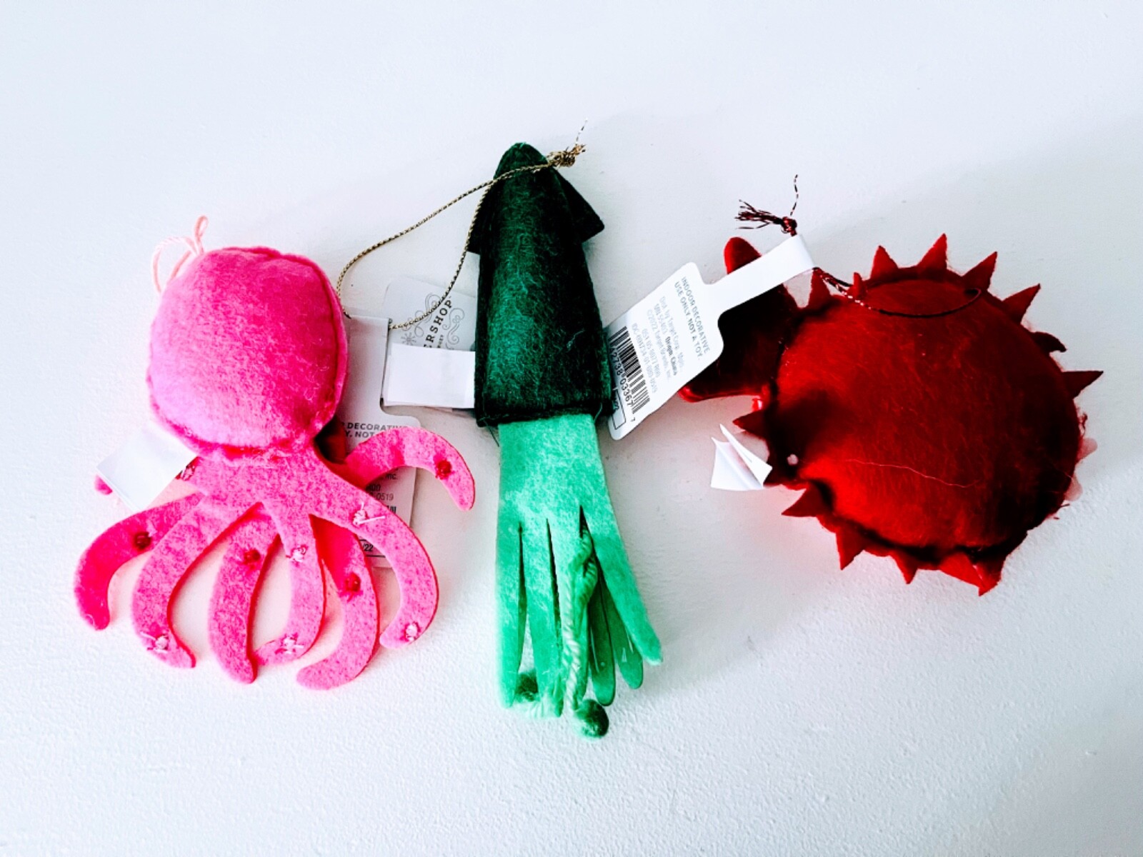 Target 2022 Felt Octopus Cuttlefish & Blowfish Christmas