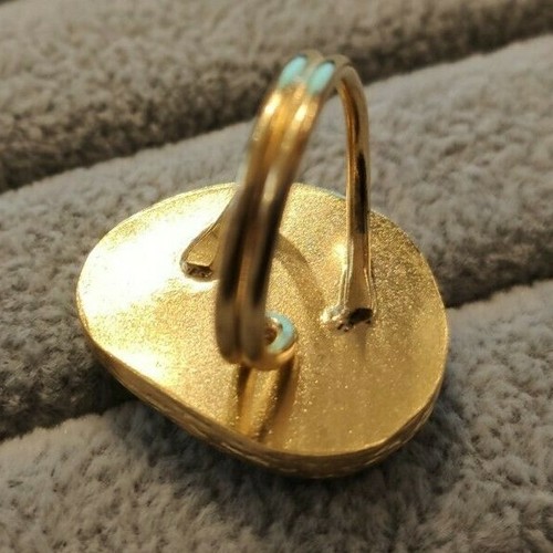 Anillo Mujer Latón Dorado con Gema Piedra Imitación Ojo De Gato Regulable A2 - Imagen 4 de 29