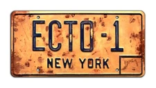 Ghostbusters: Afterlife | ECTO-1 | Metal Stamped Replica Prop License Plate