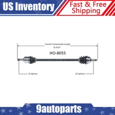 Fits 2WD 1988 1989 1990 1991 Honda Civic CRX Exc.HF Front Left CV Axle CV Joint