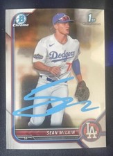 2022 Bowman Draft Chrome Sean Mclain  Auto Signed BDC-50 Dodgers Auto GTP