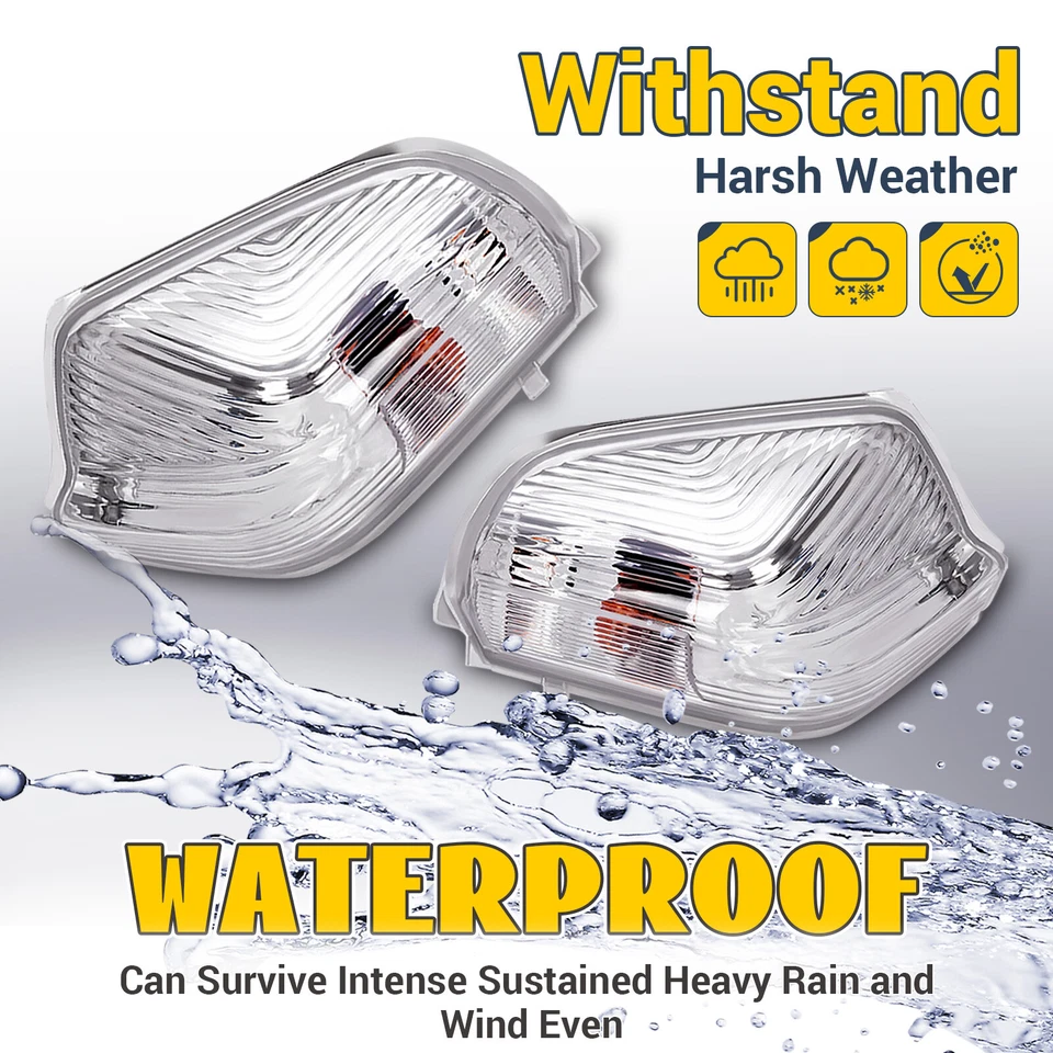 Par de luces indicadoras de espejo lateral con bombilla para Mercedes Benz Sprinter W906 2006-21 Foto 3 de 4