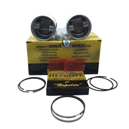 Kit de pistones completo Hepolite 9-1 +040 Triumph T120 TR6 650 1959 a 75 fabricante de equipos originales: 17844 - Imagen 3 de 3