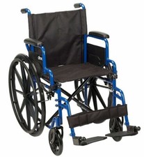 Drive Medical Blue Streak Wheelchair with Flip Back Desk Arms, Swing Away FR