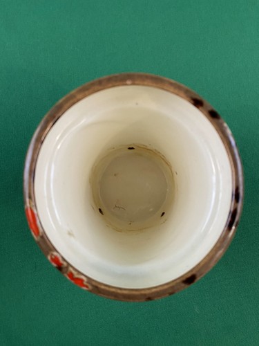 Maceta de cerámica hecha a mano esmalte manchado placa base violeta africana - Imagen 2 de 8
