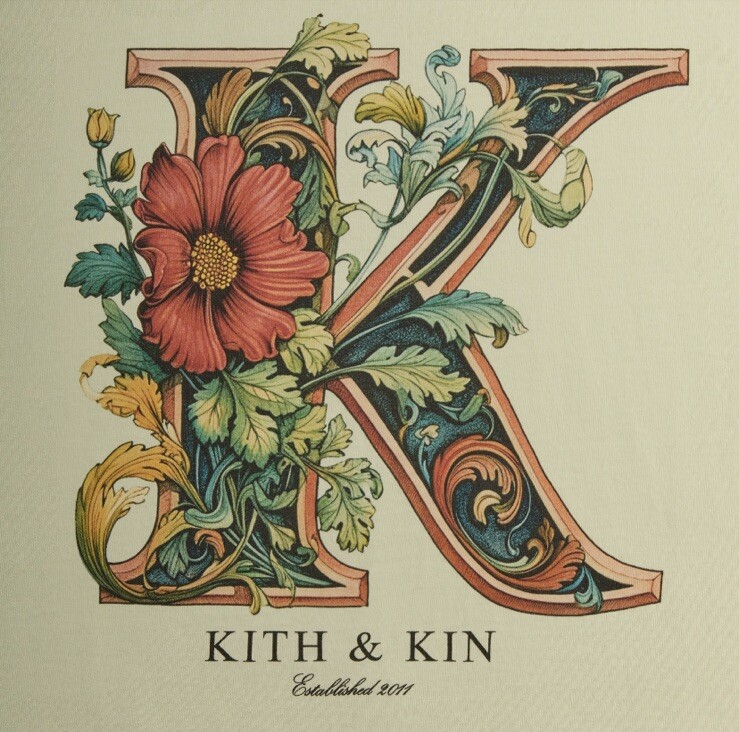 ☆ KITH Floral K vintage tee 限定Tシャツ ☆ KITH Floral K Vintage Tee|SS24|Large|Stoneware| IM HAND