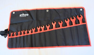 Wiha 20091 Insulated Open End Wrench Set 6-24mm  15 Piece - Appear Unused