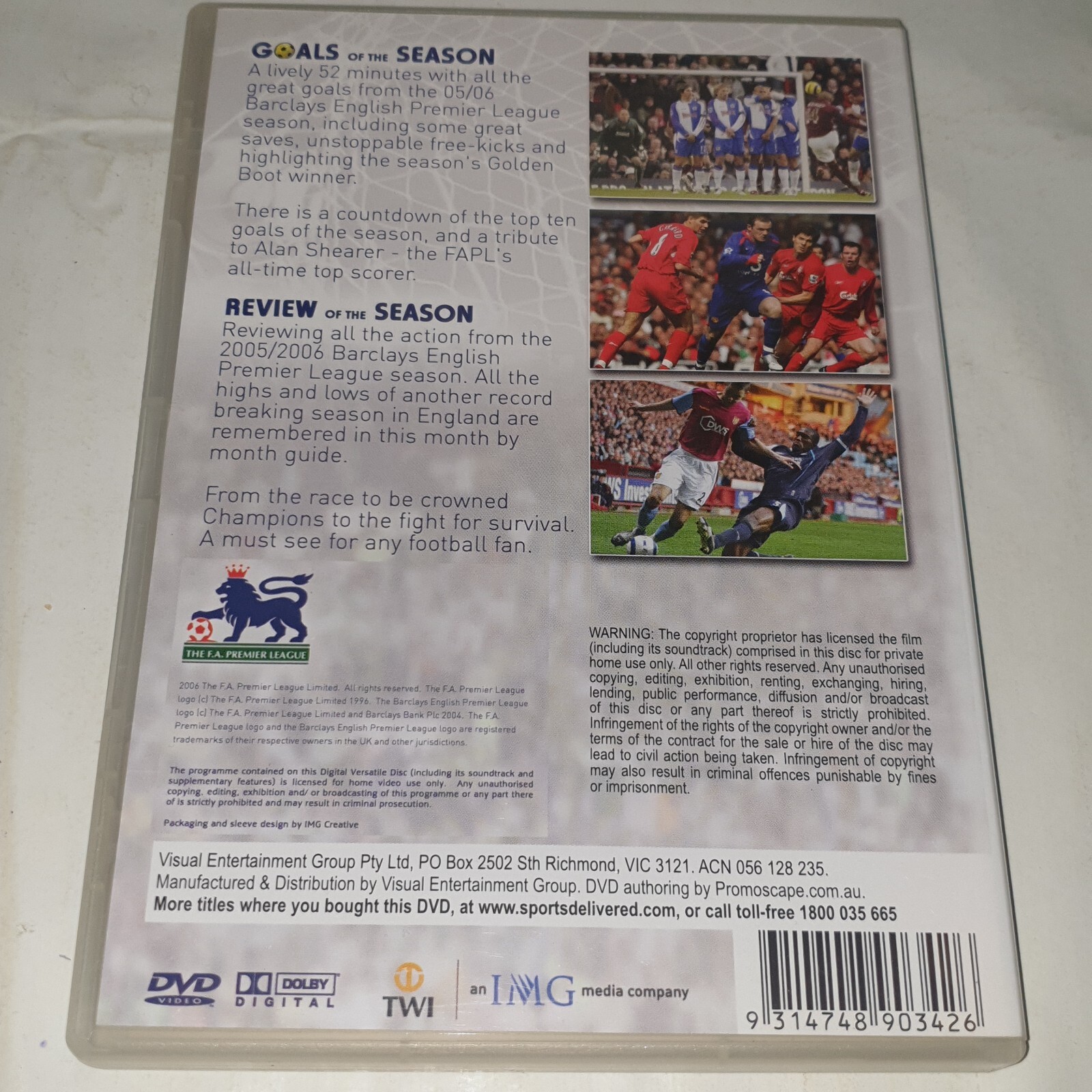 EPL Goals Of The Season & Review Of The Season 2005/2006 (DVD, 2006) 2