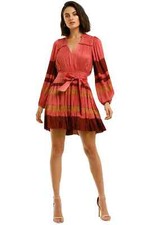 ULLA JOHNSON Alia LS Pink Mini Dress Party Size 8 AU RRP 999 WITH DEFECTS