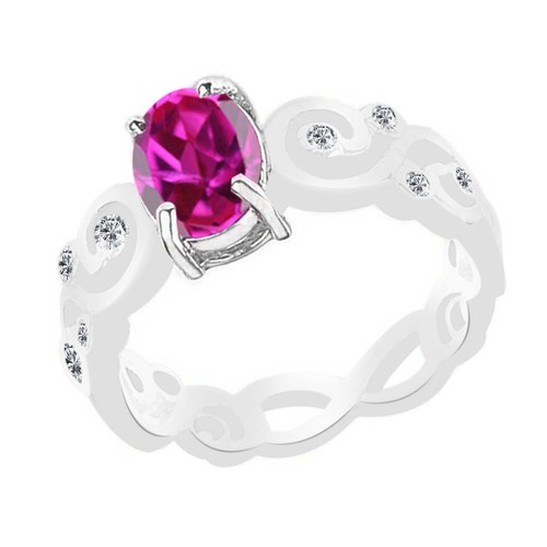 2,25 Karat Ovale Form Natürlich Afrikanisch Turmalin Ring Im 925 Sterling Silber - Bild 2 von 4