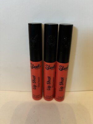 3 x Sleek Lip Shot Gloss Impact Game Player 7,5 ml versiegelt