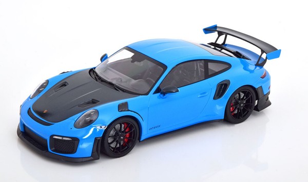 Porsche 911 991 Ii GT2 Rs 2018 Blau Carbon Black Minichamps 1:18 155068308-image