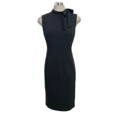 black tie dress high neck Ruth Satin High Tie Neck Backless Floor Length Dress