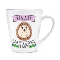 Beware VerrüCkte Igel Damen 341Ml Latte Becher Tasse - Lustig Tiere