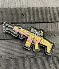 FN SCAR 308 Operator Rifle Gun Pew Army Weapon Tactical Morale Patch Hook Backed