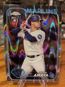 2024 Topps Chrome - RayWave Refractor #92 Jacob Amaya (RC)
