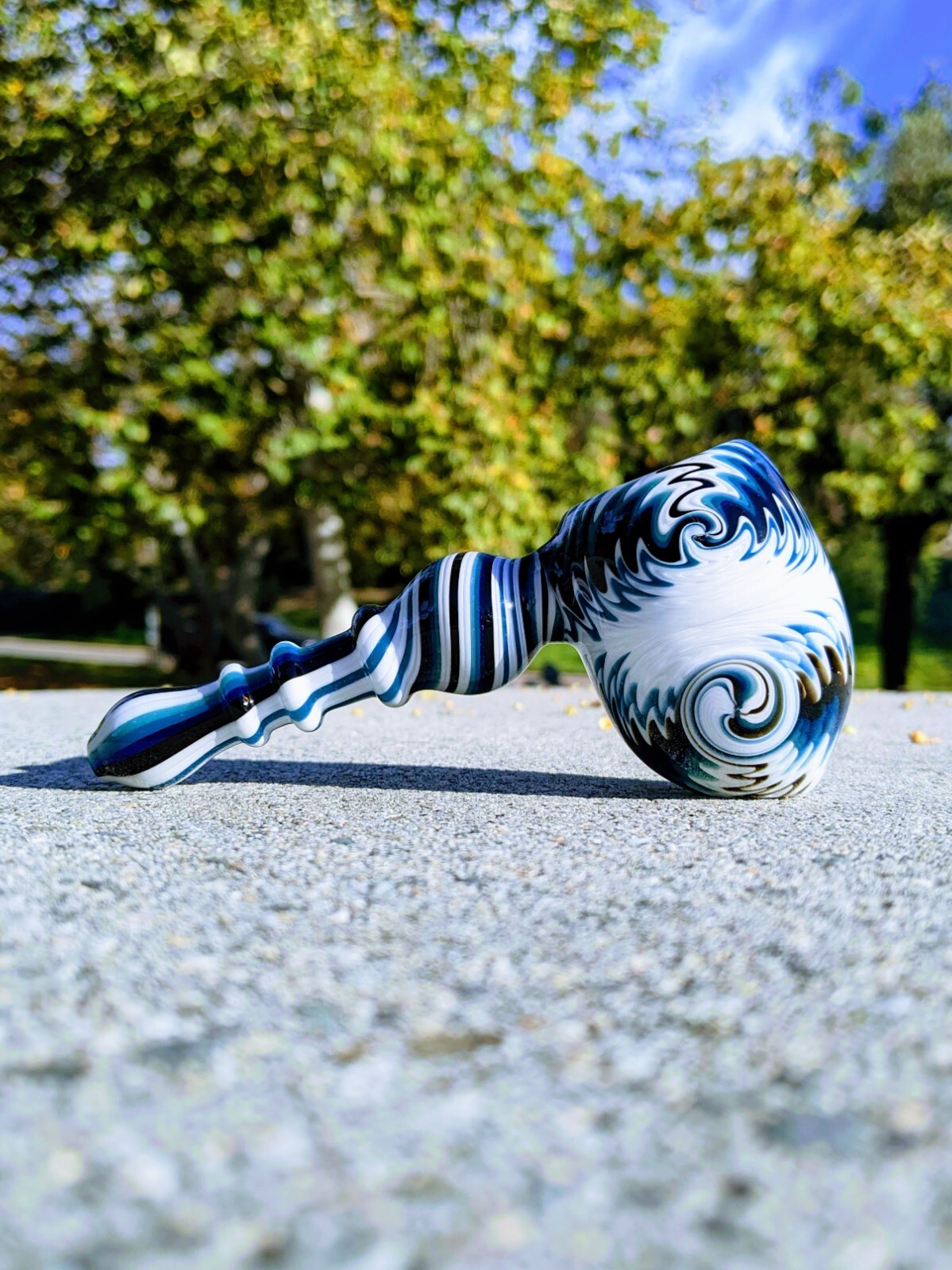 5.5" Tsunami Wig Wag Premium Quality Thick Glass Tobacco Smoking Hand Pipe C