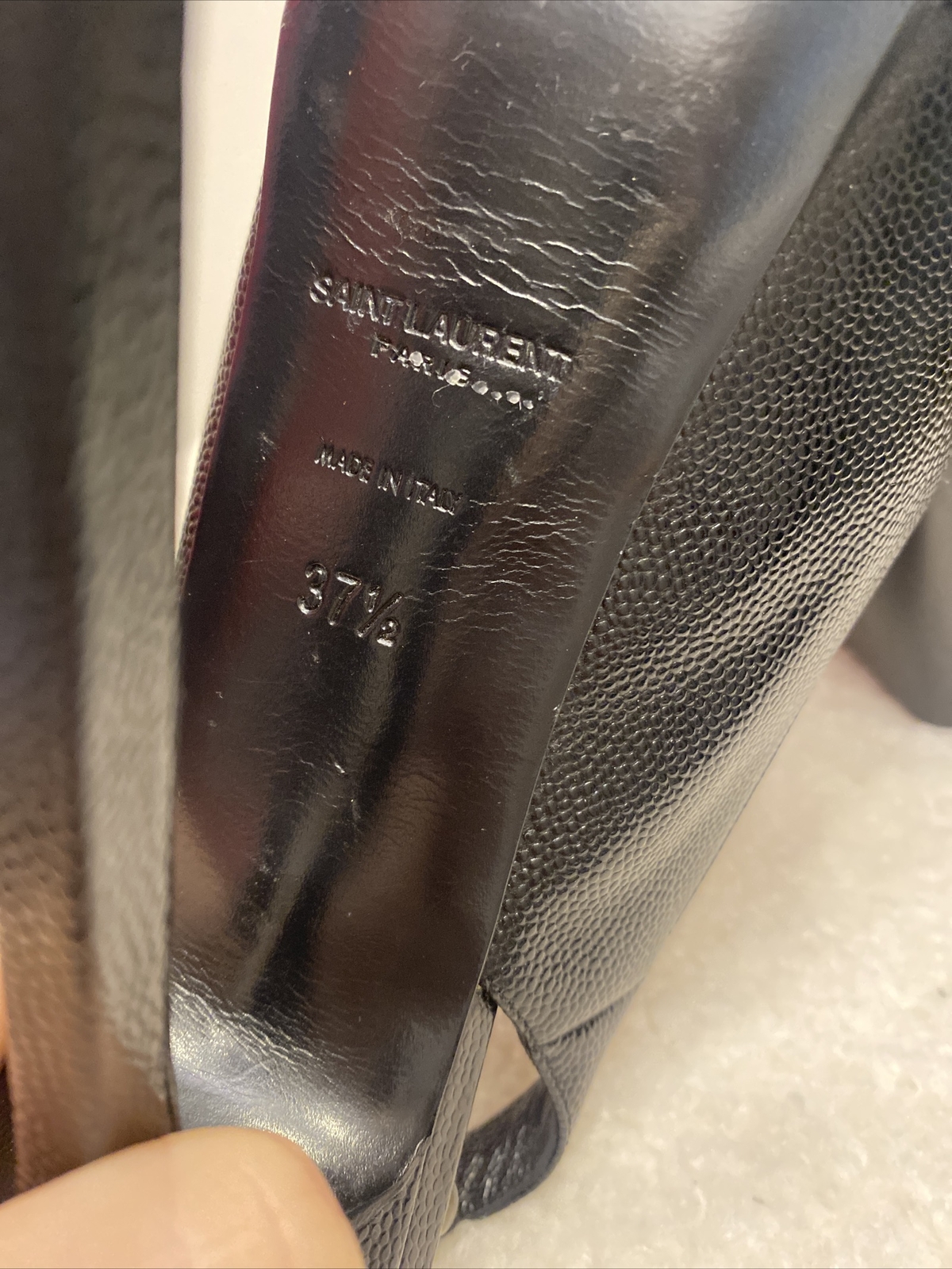 Yves Saint Laurent Tribute YSL Tacchi neri plateau slingback in pelle 37 5