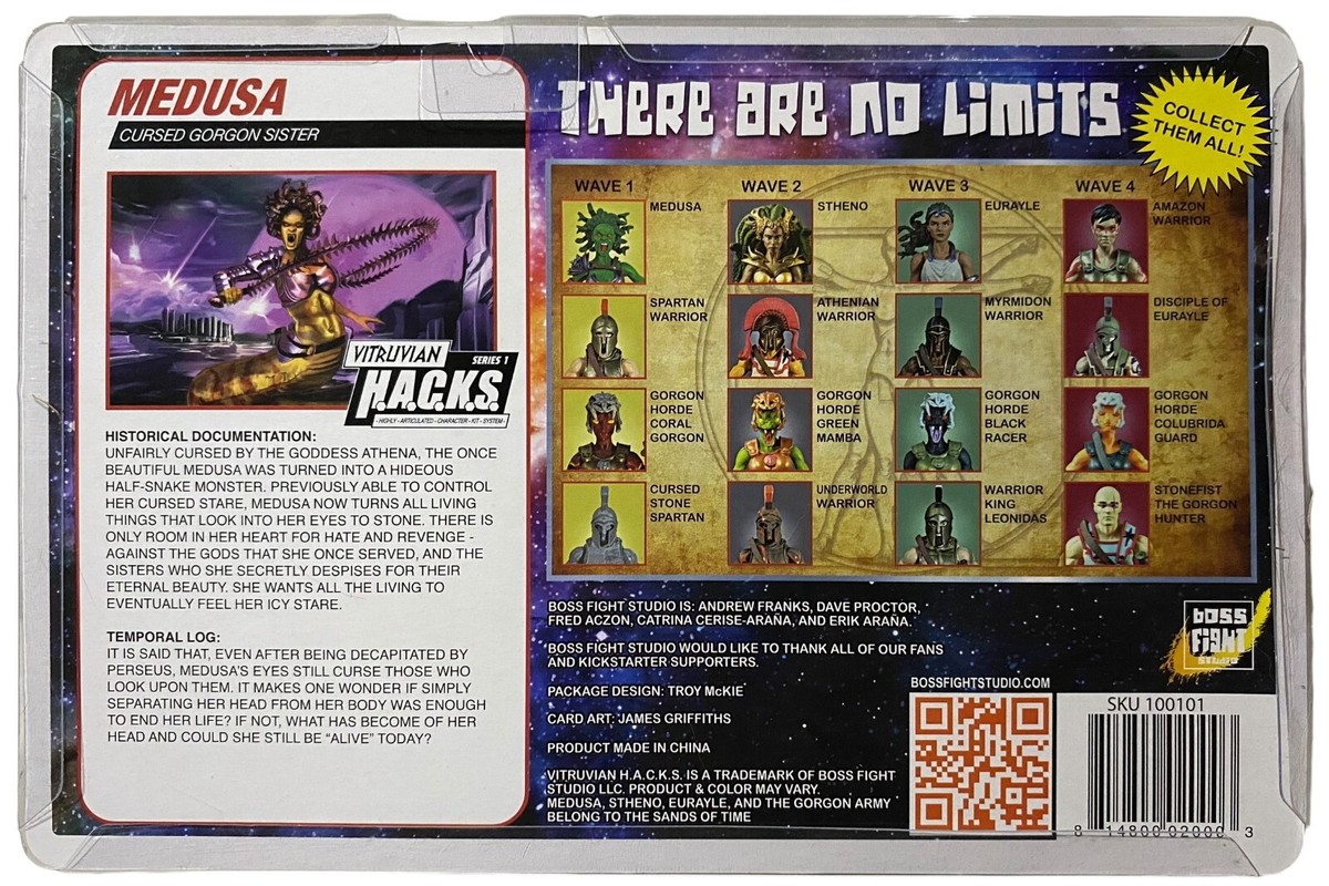 Vitruvian HACKS Series 1 Medusa: Cursed Gorgon Sister Action