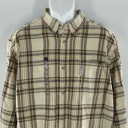 Columbia Sportswear Hombres XL Camisa Abotonada Bolsillo a Cuadros Manga Larga - Imagen 1 de 6