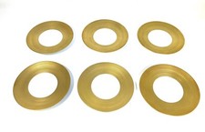 6 JL COQUET GOLD HEMISPHERE 8 1/4" DESSERT  PLATES MADE IN FRANCE