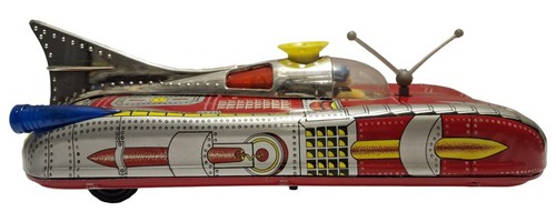 HOJALATA: NAVE ESPACIAL BUMP 'N' GO MODELO DE METAL ELECTRÓNICO HECHO ALREDEDOR DE 1990 - Imagen 8 de 16
