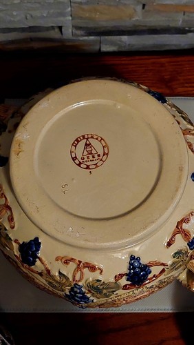 "Original Gerzit" Gerz W. Germany 9 pc. ceramic Punch Bowl Set - Picture 13 of 15